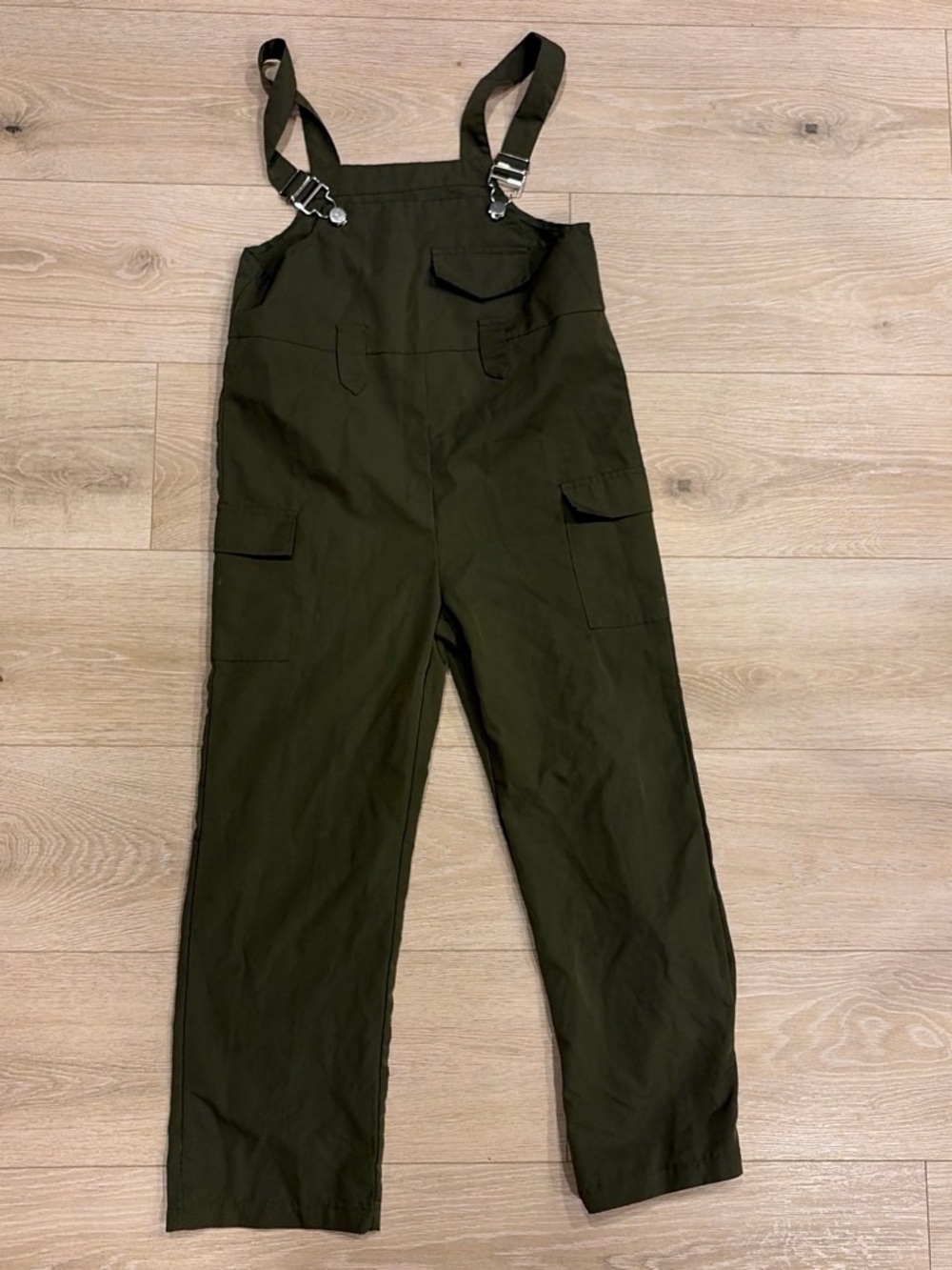SHEIN Olive Green Utility Cargo Jumpsuit